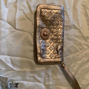 Coach Rose Gold Clutch Purse